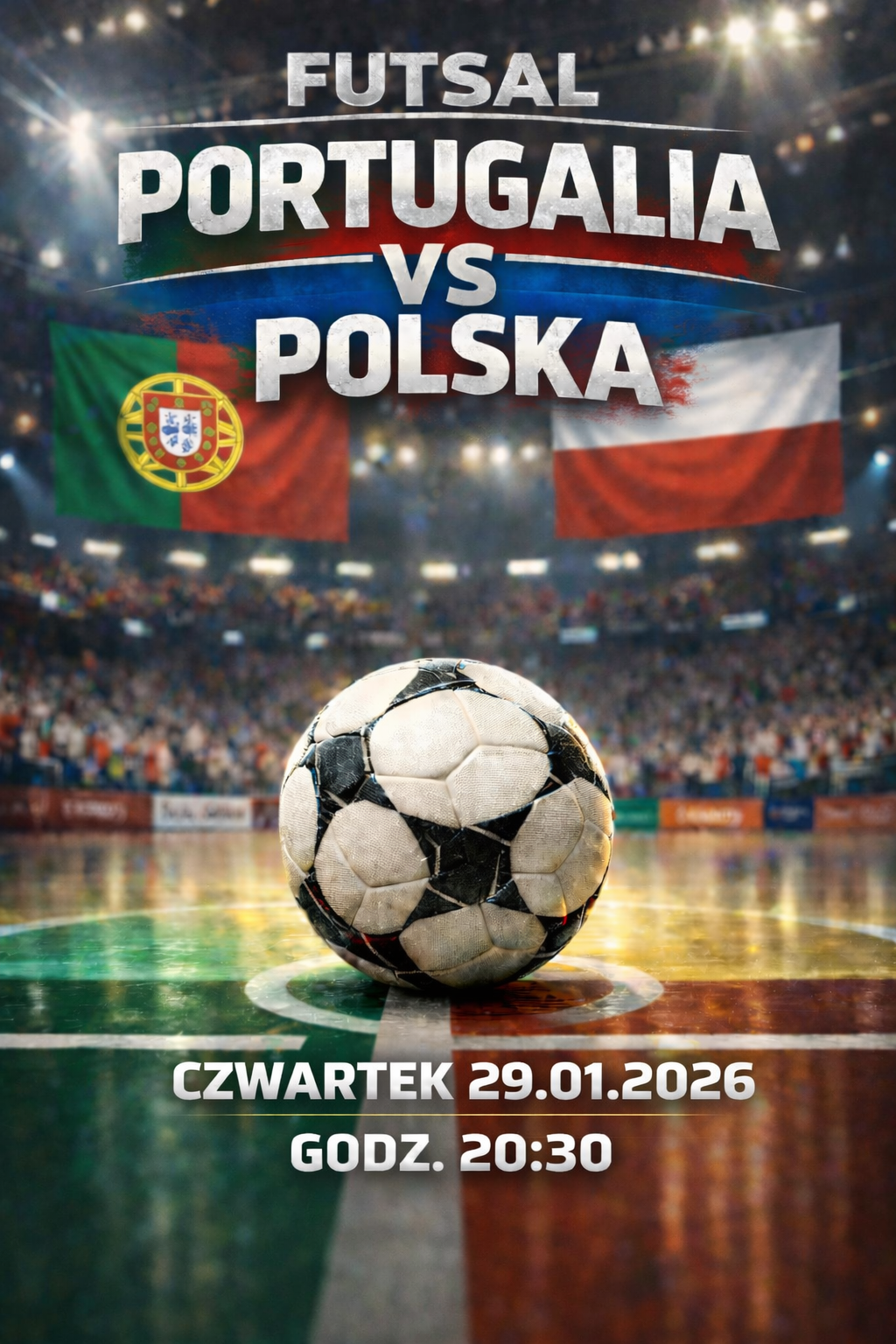 Mecz Portugalia - Polska futsal.