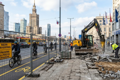 ścieżka rowerowa budowa centrum warszawy
