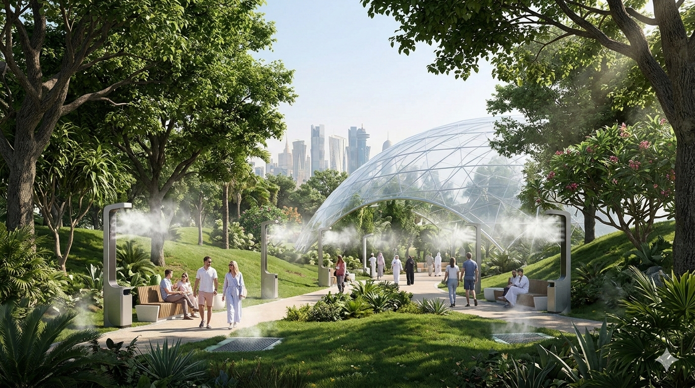 klimatyzowany las w w katarze