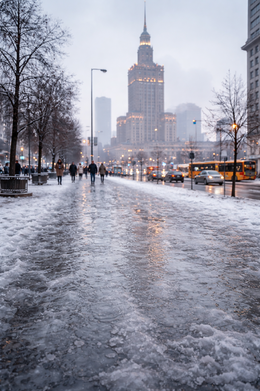 Oblodzenia na chodnikach warszawa