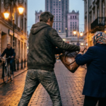 złodziej wyrywa torebkę