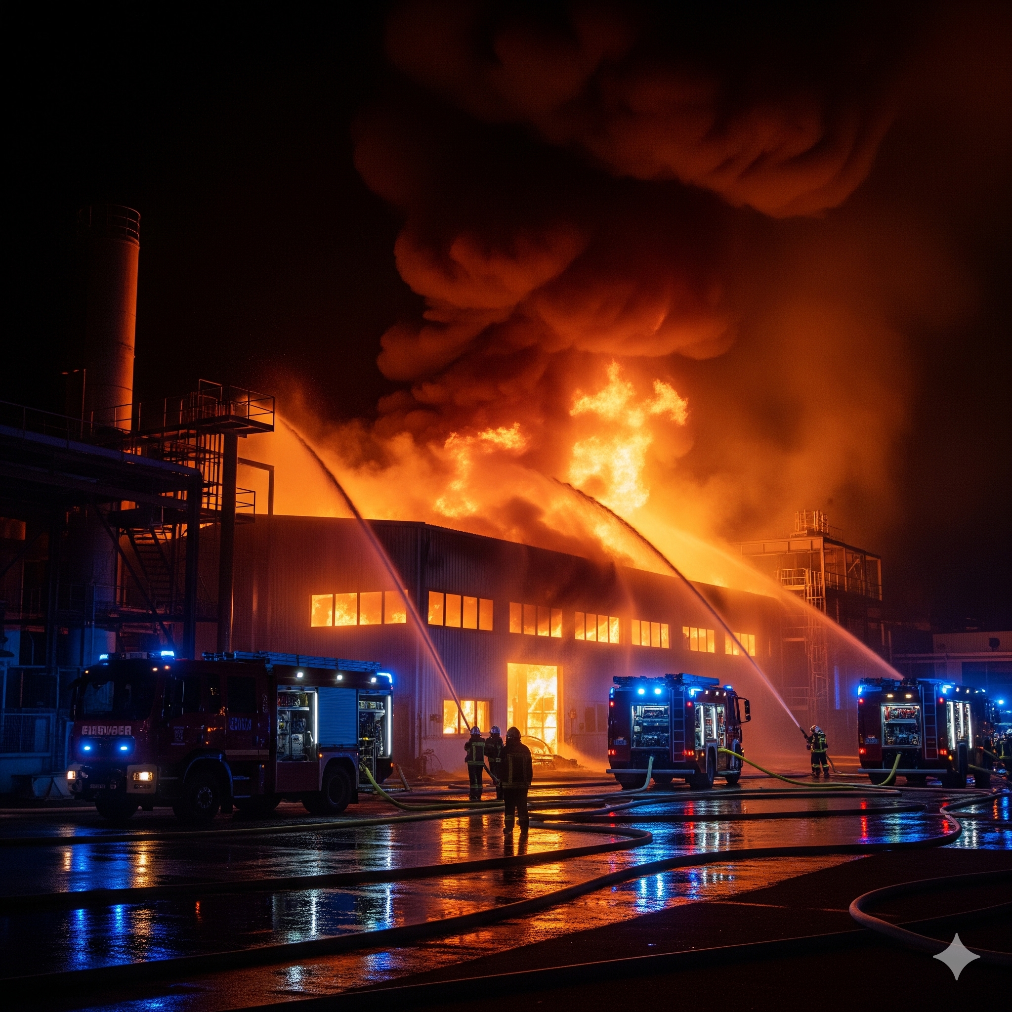podpalenie czeskiej fabryki